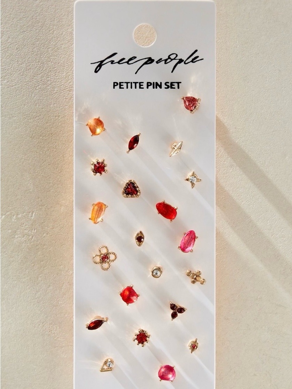 Free People Petite Pin Set, RED, NWT